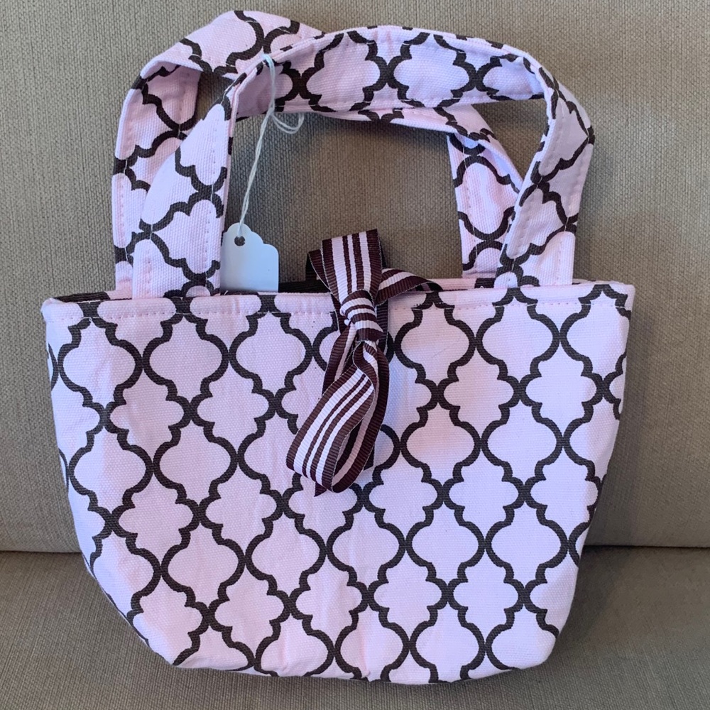 Pink and Brown Fabric Purse - Child